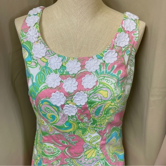 Lilly Pulitzer Nina Shift Dress Chin Chin Size 4 SIRENS - Picture 4 of 13